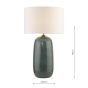 Jadis Table Lamp Blue Ceramic and Antique Brass Base Only