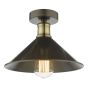 Jalen 1 Light Flush Graphite Antique Brass