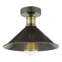 Jalen 1 Light Flush Graphite Antique Brass