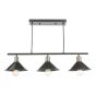 Jalen 3 Light Bar Pendant Graphite Antique Brass
