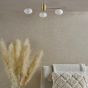 Jasper 3 Light Semi-Flush Satin Gold and Opal Glass