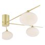 Jasper 5 Light Semi-Flush Satin Gold and Opal Glass
