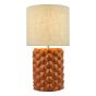 Jayden Table Lamp Orange Glaze With Shade