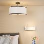 Jemima Easy Fit Pendant White and White Frosted Acrylic With Shade