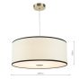 Jemima Easy Fit Pendant White and White Frosted Acrylic With Shade