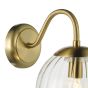 Jocelyn Wall Light Natural Brass and Glass