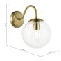 Jocelyn Wall Light Natural Brass and Glass