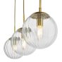 Jocelyn 3 Light Bar Pendant Natural Brass and Glass
