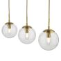 Jocelyn 3 Light Bar Pendant Natural Brass and Glass