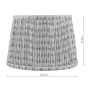 St John Street Grey Cotton Empire Shade 25.5cm