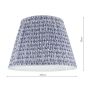 St John Street Blue Cotton Empire Shade 35cm
