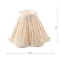 Joie Taupe Pleated Linen Scalloped Shade 25cm