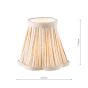 Joie Taupe Pleated Linen Scalloped Shade 15cm