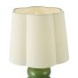 Jordana Table Lamp Green Ceramic and Polished Chrome With Shade