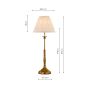 Judy Table Lamp Antique Bronze With Pleated Linen Shade