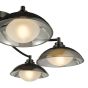 Kadience 6 Light Semi-Flush Satin Black and Smoked Glass