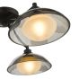 Kadience 3 Light Semi-Flush Satin Black and Smoked Glass