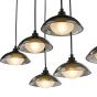 Kadience 6 Light Bar Pendant Satin Black and Smoked Glass