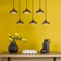 Kadience 6 Light Bar Pendant Satin Black and Smoked Glass