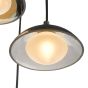 Kadience 3 Light Cluster Pendant Satin Black and Smoked Glass