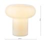 Kaja Table Lamp White Glass