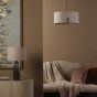 Kaulana Table Lamp Brown Ceramic and Antique Brass With Shade