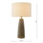 Kaulana Table Lamp Brown Ceramic With Shade