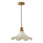 Kayla Pendant Antique Bronze and Cream Ceramic