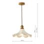 Kayla Pendant Antique Bronze and Cream Ceramic