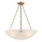 Keita 3 Light Pendant Antique Bronze and Alabaster Glass