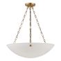 Keita 3 Light Pendant Antique Bronze and Alabaster Glass