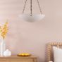 Keita 3 Light Pendant Antique Bronze and Alabaster Glass