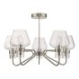 Keta 5 Light Semi Flush Satin Chrome & Polished Chrome
