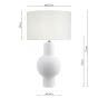 Kiara Table Lamp White Ceramic With Shade