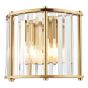 Kiran 2 Light Wall Light Natural Brass and Crystal
