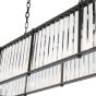 Kiran 7 Light Bar Pendant Satin Black and Crystal