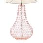 Kristina Table Lamp Pink Glass With Shade