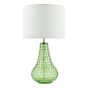 Kristina Table Lamp Green Glass With Shade