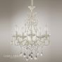 Laura Ashley Shamley 5lt Chandelier Matt White Glass