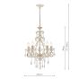 Laura Ashley Shamley 5 Light Chandelier Matt White and Faceted Glass