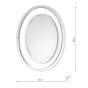 Laura Ashley Evie Oval Mirror Clear Frame 80 x 60cm