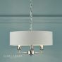 Laura Ashley Sorrento 3 Light Pendant Polished Nickel With Silver Shade