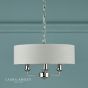 Laura Ashley Sorrento 3 Light Pendant Polished Nickel With Silver Shade