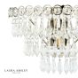 Laura Ashley Enid Wall Light Faceted Glass and Polished Nickel