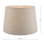 Laura Ashley Bacall Linen Empire Drum Shade Silver 20cm/8 inch