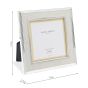 Harrison Photo Frame Polished Silver Linen 5" x 5"