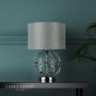 Laura Ashley Aidan Table Lamp Polished Chrome and Glass With Shade