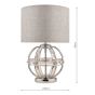 Laura Ashley Aidan Table Lamp Polished Chrome and Glass With Shade