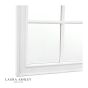 Laura Ashley Coombs Rectangle Mirror Distressed Ivory 120 x 56cm