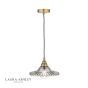Laura Ashley Pippa Pendant Aged Brass Smoked Glass 